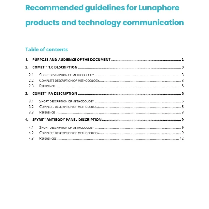 Recommended guidelines for Lunaphore products and technology communication